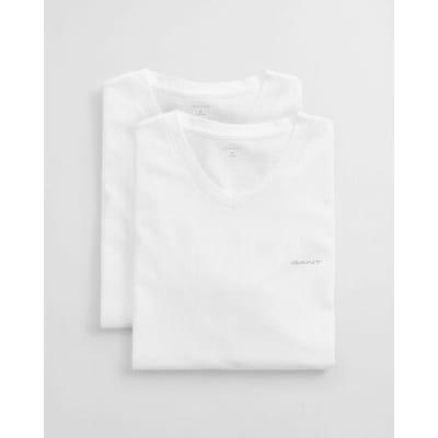 Gant 900012018 Korte Mouwen V-hals Basislaag Wit M Man