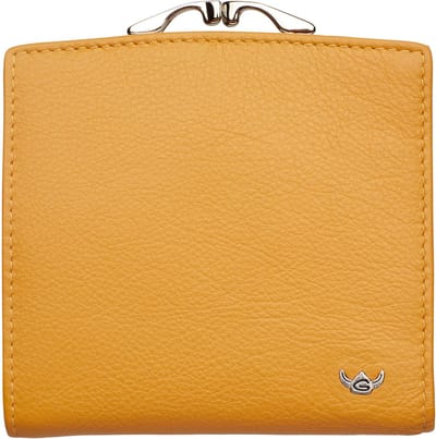 Golden Head Leren portemonnee Madrid RFID Protect Bügelbörse 2049 Senfgelb mosterdgeel