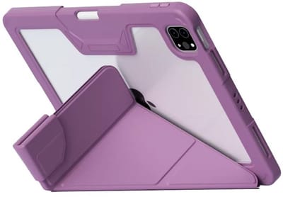 Mobiq - Rugged Origami Bookcase geschikt voor iPad Pro 13 inch M5 (2025) - paars