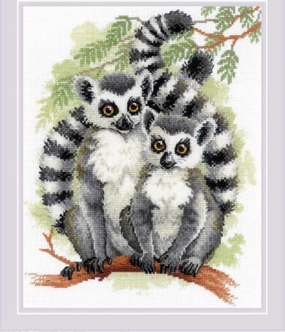 RIOLIS Lemurs borduren (pakket) 2196