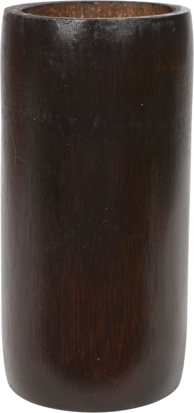 Lesli Living Kaarshouder bamboe bruin 16 cm - stompkaars uitstraling - theelichthouder - kaarsenhouder