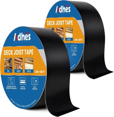 Butyl Balktape - Waterdichte Tape - Houten Constructies Beschermen - Corrosiepreventie - 2 Rollen 50M x 15M - Zwart