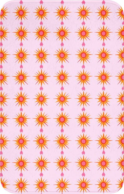WC mat 50x80 cm - Antislip - Zon - Motief - Roze - Toiletmat - Vloermat - Douchemat - Toilet tapijt - Toiletmatten