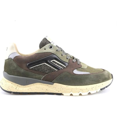 Floris Van Bommel Sfm-10154 De Treener Sneakers - Textiel - Heren - Groen - Maat 40⅔