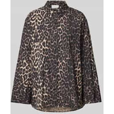 Relaxed fit blouse met overhemdkraag, model 'Dita Leo'
