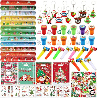 Kleine kerstcadeautjes, 120 stuks voor adventskalender, verrassingen voor kinderen, feestelijke geschenken en sleutelhangers voor de feestdagen