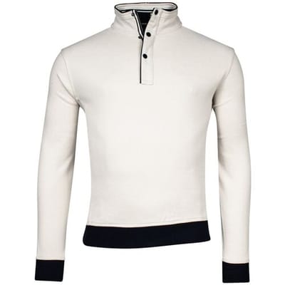 Baileys Trui Half Zip Two-Tone Oxford Doubleface Jacquard Interlock Kitt / male