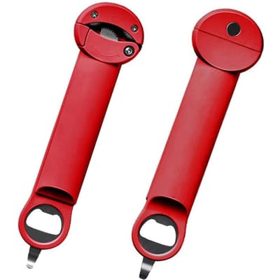 Multifunctionele flesopener RVS dekselopener Diam 2,5-9,5 cm Verstelbare wijnbier blikopener Keukengereedschap