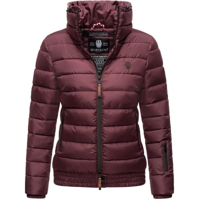 Marikoo dames gewatteerde jas Poisen met hoge kraag & teddyfleece zakken