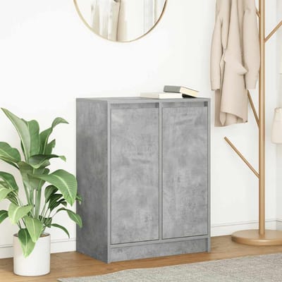 vidaXL - Dressoir - 57x34x76 - cm - bewerkt - hout - betongrijs