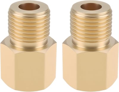 Allecto- Messing schroefdraadadapter - 2-delige set - M14 x 1,5 naar M16 x 1,5 - Sumpplug ventilator - Auto-onderdelen - Geschikt voor diverse modellen - Zilverkleurig.