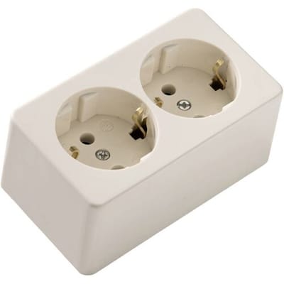 Martin Kaiser 715/ws Stopcontact (opbouw) Set van 1 stuks IP20 Crèmewit (mat)