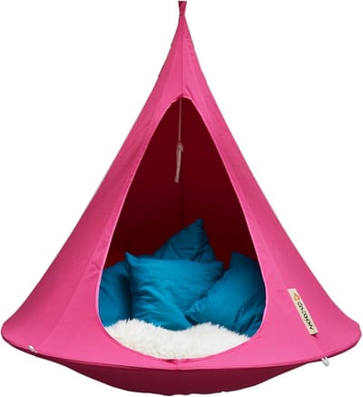 Cacoon Hangmat - Schommelstoel Tuin - Ontspannen Buiten - Dubbele Persoons - Ø 1.5 meter - Fuchsia