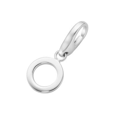 Giorgio Martello letter O charm 2023 | bedel | gerhodineerd sterling zilver 925/000 | persoonlijke herinering | de initialen van iemand?