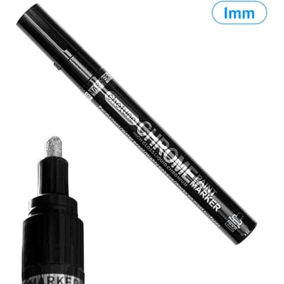 Art Liquid Silver Mirror Chrome Marker Smooth DIY reflecterende verfpen voor doe-het-zelf-modellen Graffiti 1mm zwart