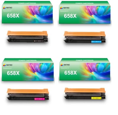 INKFIND 658X (W2000X/W2001X/W2002X/W2003X) tonercartridge multipack van 4 stuks (Zwart+Cyaan+Magenta+Geel) compatibel met HP 658X (W2000X/W2001X/W2002X/W2003X) toner cartridge -4-pack BK/C/M/Y