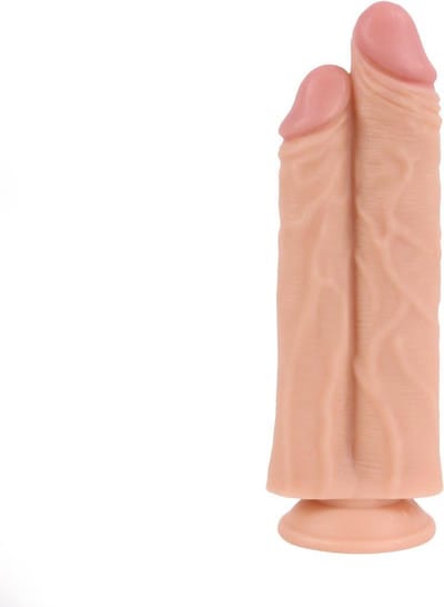 Kiotos COX Extreme Sandwich Dildo 28 x 6 cm - beige