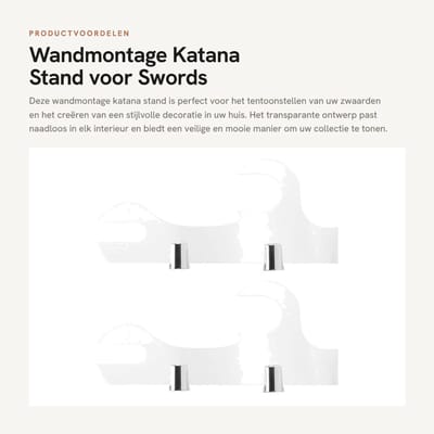 Dailygoods- Zwaardstandaard Duidelijk - Zwaard Houder - Zwaard Beugel - Display Rek - Decoratie - Comfortabel Ontwerp - Zwaardhouder