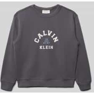 Regular fit sweatshirt met logoprint Model 'Varsity'