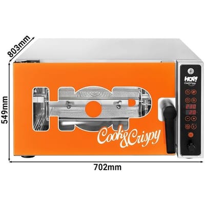 GGM Gastro Professionelle Heißluftfritteuse (Airfryer) - 3,5 kW - inkl. Waschsystem, 2 Drehkörben, 1 Teflonschale & 2 Griffen