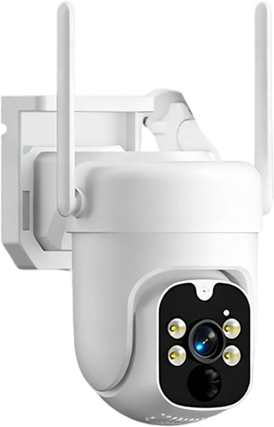 Beveiligingscamera Buiten - WiFi Camera - Huisbescherming - Zonne-energie Aangedreven - 5MP HD - Wit