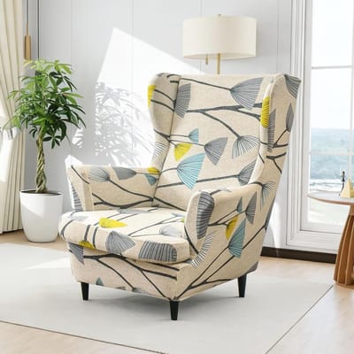 Stijlvolle Hoes voor Oorfauteuil, Elastische en Wasbare Beschermhoes voor Woonkamer, Perfecte Fit en Duurzaam Materiaal
