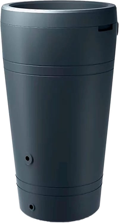 230L Regenwatertank - Antraciet - Compacte Oplossing voor Wateropslag