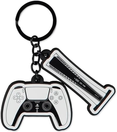 PlayStation - Rubber Sleutelhanger - Grijs/Zwart