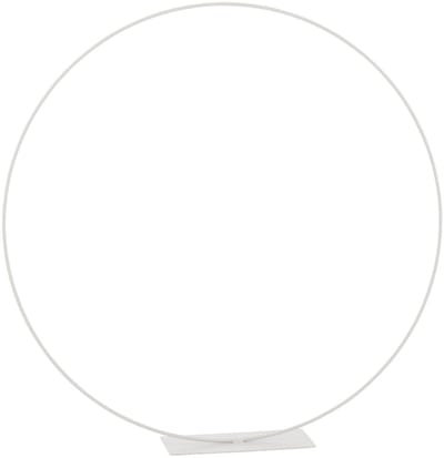 J-Line decoratie Ring Op Voet - metaal - wit - medium - Ø 60 cm