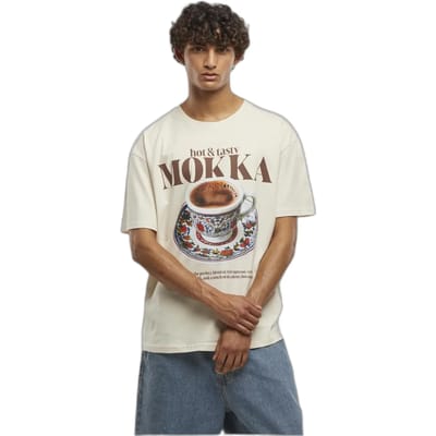 Mister Tee - Tasty Mokka Oversize Heren Tshirt - XS - Creme