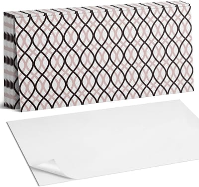 Coloray Plaktegels - Stijlvol golfpatroon Zelfklevende Wandtegels - 40 cm x 20 cm - Zwart Plaktegels - 10 stuks - Rechthoek PVC Tegels - Plaktegels Badkamer - Vloertegels Zelfklevend - Vinyl Tegels - Portugese Tegels