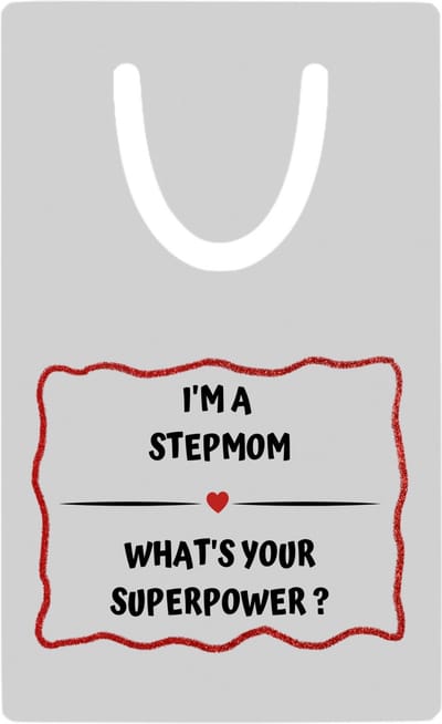 Hacebo® - I'm a stepmom what's your superpower? metalen boekenlegger - Mama - super stiefmoeder - Moeder cadeautjes - moederdag - verjaardag - geschenk - kado Bladwijzer boekenleggers - 7.6 cm x 5cm