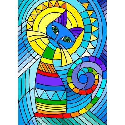 Enjoy Puzzle legpuzzel Ornamental Cat - 1000 stukjes kunst puzzel.