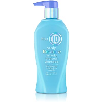 C'est un 10, Miracle Restauration du Cuir Chevelu, Charbon, Shampoing Capillaire, Élimine l'Excès de Sébum et l'Accumulation de Résidus de Produits, 295,7 ml