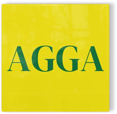 Tegeltje Den Haag Agga - geel groen - tegeltje stad - tegeltje met tekst