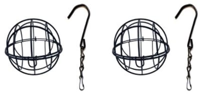 Voederbak voor vogels, hangende voedersystemen voor wilde vogels, metalen dispenser met S-vormige haken, buitenvoeder voor tuinvogels en wilde dieren (2 stuks)