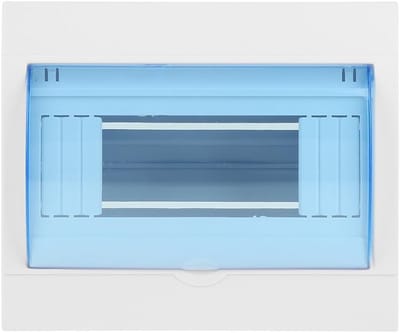 Plastic Verdeelkast - Stroomverdeler Kast - Beveiligen Elektrische Installatie - Transparant Deksel - 5-8 Groepen - Wit Blauw