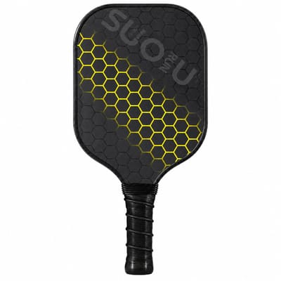 Suotu Pickleball Paddle - Lichtgewicht Pickleball Racket met Comfort Grip voor Beginners en Gevorderden - Geel Zwart