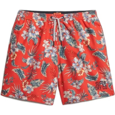 Superdry - Zwemshort met Hawaïaanse print - 43 cm - Heren - Zwembroeken