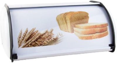 Broodtrommel Metaal - Broodbak Opslag - Brood Vers Houden - Grote Capaciteit - 34x23.5x15cm - Wit