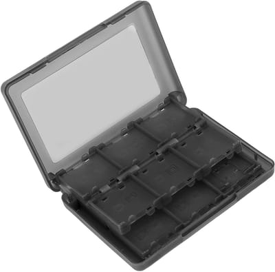 Opslagdoos voor SD-kaarten - Draagbare Organizer voor Gamegeheugen, Geschikt voor 3DS, DSL, DSI - Ideaal voor Thuis en Reizen, Zwart