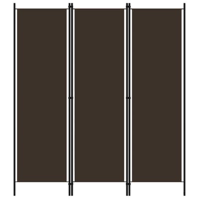 vidaXL - Kamerscherm - met - 3 - panelen - 150x180 - cm - bruin