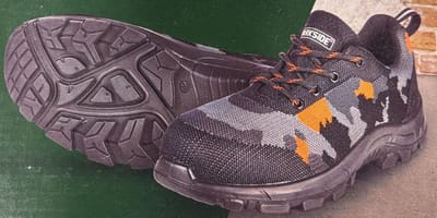 Parkside Heren Veiligheidsschoenen S1P - Maat 42 - Echte Leer - Stalen neus - Penetratiebestendige zool - Camouflage kleur - Optimale bescherming door stalen neus en penetratiebestendige zool Geprofileerde PU-loopzool