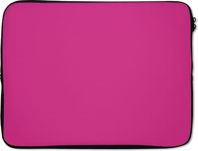 Laptophoes 15.6 inch - Fuchsia - Neon - Kleuren - Laptop sleeve - Binnenmaat 37x26 cm - Zwarte achterkant - Back to school spullen - Schoolspullen jongens en meisjes middelbare school - Macbook air hoes - Chromebook sleeve