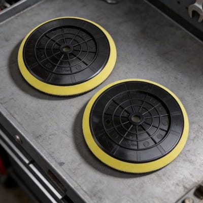 Polijstschijven Set - Schuim Kunststof - Auto Oppervlakken - Snelle Installatie - 150 mm Diameter - Geel Zwart