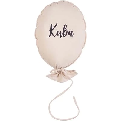 Deluxe vanillecrème balonkussen gepersonaliseerd Malomi Kids