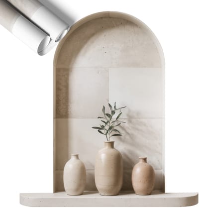 Wallfluent 3D Muursticker - Keramische vazen Zelfklevende 3D Muursticker - 58x60 cm - Beige Moderne 3D Muursticker - 3D Effect Muursticker - 3D Effect Sticker - Decoratieve 3D Muursticker - Optische Illusie Sticker