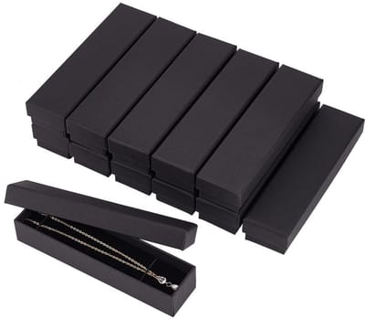Dailygoody - Geschenkdozen voor Sieraden - Mat Zwart - Fluweel Binnenkant - 12 Stuks - Voor Armbanden en Oorbellen - Perfect voor Cadeaus