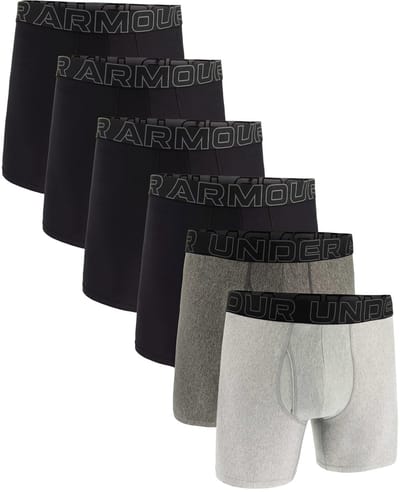 Under Armour Boxershorts UA PERFORMANCE TECH - SOLID 6 IN 6PK Set van 6