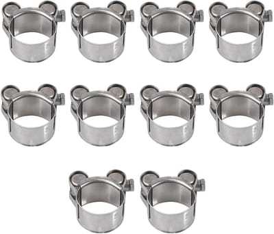 Hoge kwaliteit slangklemmen set van 10 stuks, 32-35 mm, roestvrij staal, ideaal voor buizen, kabels en bevestigingen